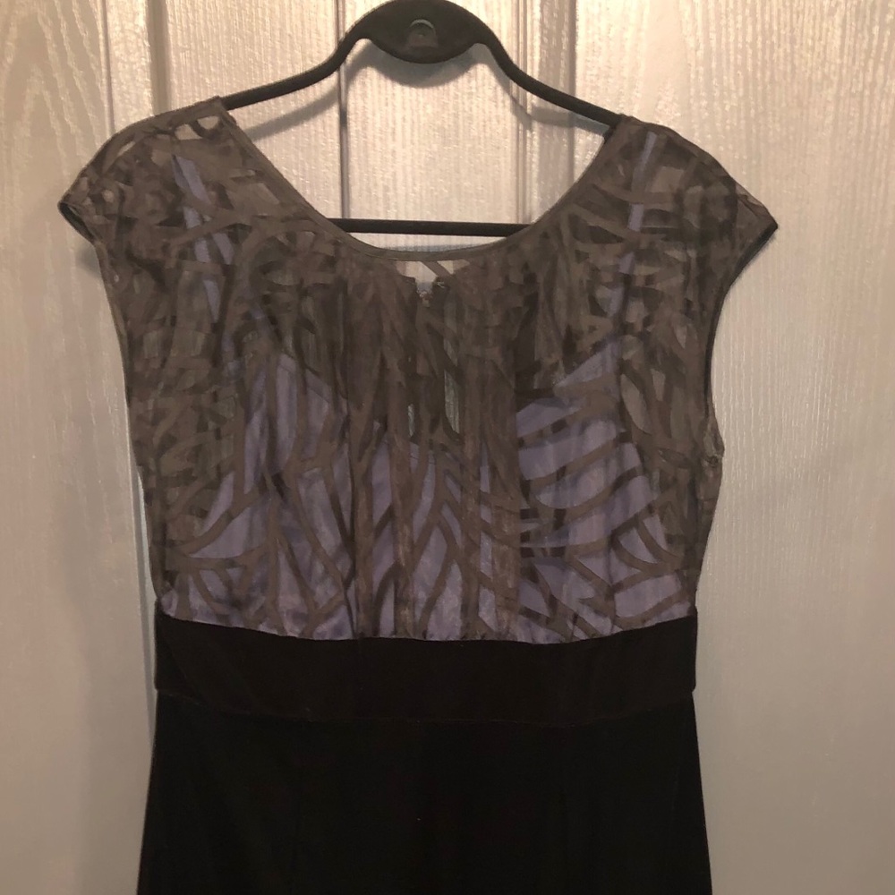 Navy sheer/velvet cocktail dress. Any 3/$100.00!!